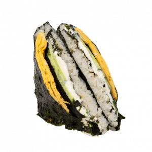 Kimbap with omelet and cheese (folded)
